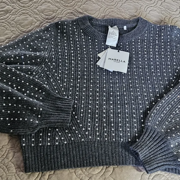 Marella Molo Rhinestone Embalish Sweater NWT - Picture 8 of 12